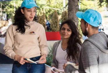 Selected UN Community Volunteers from the Roma community during training organized by UNDP and UNHCR in Belgrade, Serbia. 