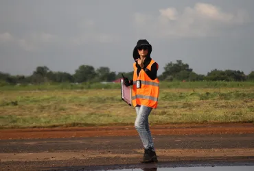 UN Volunteer Air Operations Officer Ia Saadazke in South Sudan