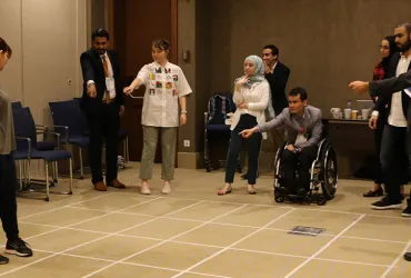 UN Volunteer Data Analysis Officer Namchok Petsaen (Thailand, centre) serves with UNDP, Armenia. Here, he is seen during the Assignment Preparation Training for UN Volunteers held in Istanbul, Turkey, in October 2019.