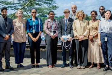 UN Volunteers from the Young Talent Pipeline's first cohort along with Inger Andersen, UNEP Executive Director.