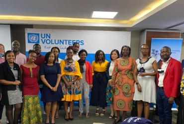 A team from UNV during the Kenya national Volunteer of the Year Awards 2021