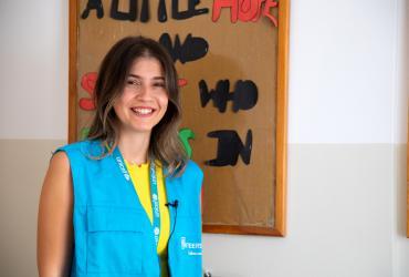 Maria Karam is a national UN Volunteer Programme Associate. She is 27 years old and serves with UNICEF's Young Arab Women Talents initiative in Tripoli, North Lebanon.