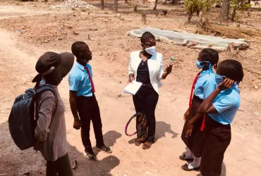 Dora Chinyama, UN Volunteer serving at UNHCR in Zambia to enhance access to quality education. 