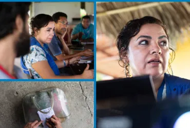 Sonia Silva, former international UN Volunteer Field Officer in UNHCR, working along implementing partners in Lago Agrio, Ecuador.