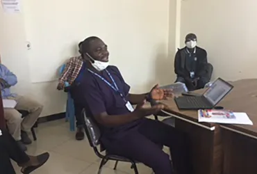 UN Volunteer Reuben Ibaishwa in Ethiopia, who works as a Stress Counselor at the UN Department of Safety and Security (UNDSS)