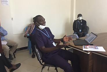 UN Volunteer Reuben Ibaishwa in Ethiopia, who works as a Stress Counselor at the UN Department of Safety and Security (UNDSS)