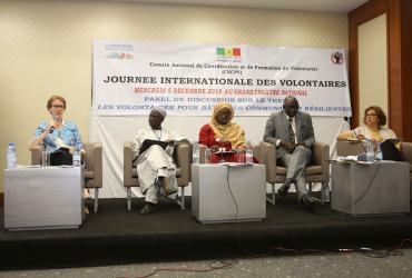 Afke Bootsman, Regional Coordinator of UNV office for West and Central Africa during an IVD panel