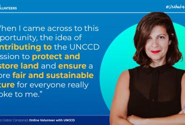 Vanessa Gaibar Constansó, an Online Volunteer engaged through UNV, supported UNCCD Germany's initiative to restore and preserve lands.