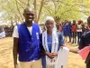 UN Volunteer Florent Dabangdata Dimissia (rigth) together with a peace ambassador in Kousséré, Cameroon.