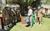 UN Volunteer Environmental Officer, Khalid Badr, demonstrates the compost activity in the UN compound in Kabul.