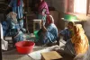 Rohingya women gather and work together in the Women-friendly Spaces in Cox's Bazaar, Bangladesh.