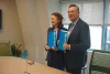 UNICEF Executive Director Ms Henrietta H. Fore and UNV Executive Coordinator Olivier Adam sign the Memorandum of Understanding between the two organizations.. 