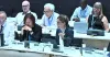 Daisy Lanvers (right), UN Volunteer Health Economics Analyst speaks at the WHO forum on Alcohol, Drugs and Addictive Behaviours in Geneva.