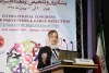 Gemma Lyons, UN Volunteer Technical Officer on the WHO Cancer Control Programme, presents WHO's regional recommendations on early diagnosis of cancer at an international conference in Tehran, Iran. 
