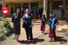 UN Youth Volunteer Marcela Krejci during a field visit to a primary school in Addis Ababa, where she worked on the preparation of an Africa Teacher Guide for Art, Music and Drama.