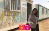 UN Volunteer Natalie Nustas (Jordan) at Za'tari refugee camp in Jordan.