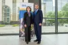 Gulbara Sultanova, Chair of the Civil Society Affairs Committee of Kazakhstan's Ministry of Culture and Information, and Toily Kurbanov, UNV Executive Coordinator at the Asian Partner Roundtable at UN Bonn.