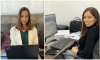 UN Volunteers Celine Rabbat (left) and Line Bayram (right) continue work rotationally from home/office due to COVID-19 measures.