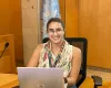UN Youth Volunteer Sarah Jaroush during a virtual consultation on preventing the re-emergence of violent extremism in the context of the Syria crisis.