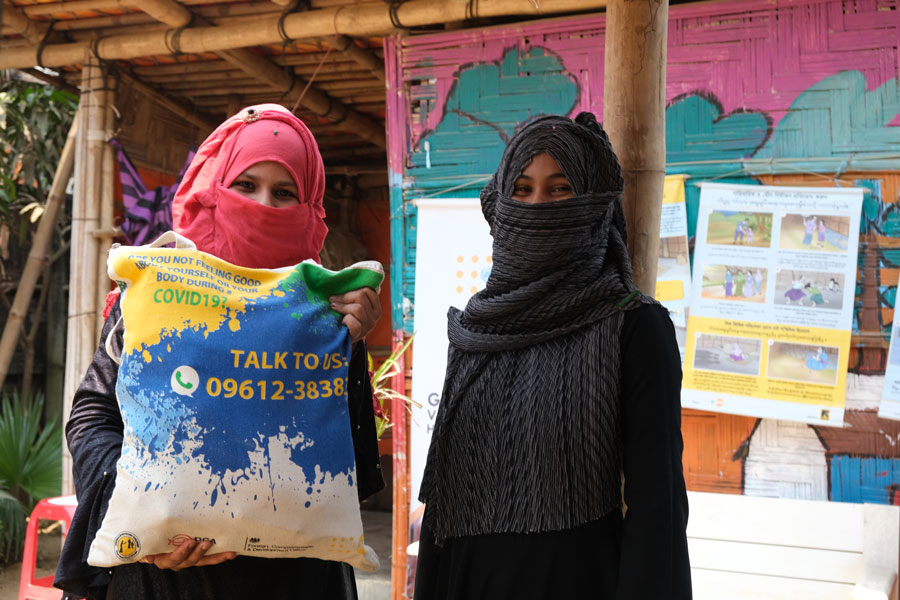 Beneficiaries after receiving MHM Kits.