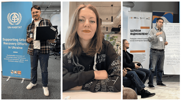 Pavlo Tishkov (UN-Habitat), Anastassia Nesterova (UNICEF), Anton Shevchenko (UNFPA) @ UNV, 2025