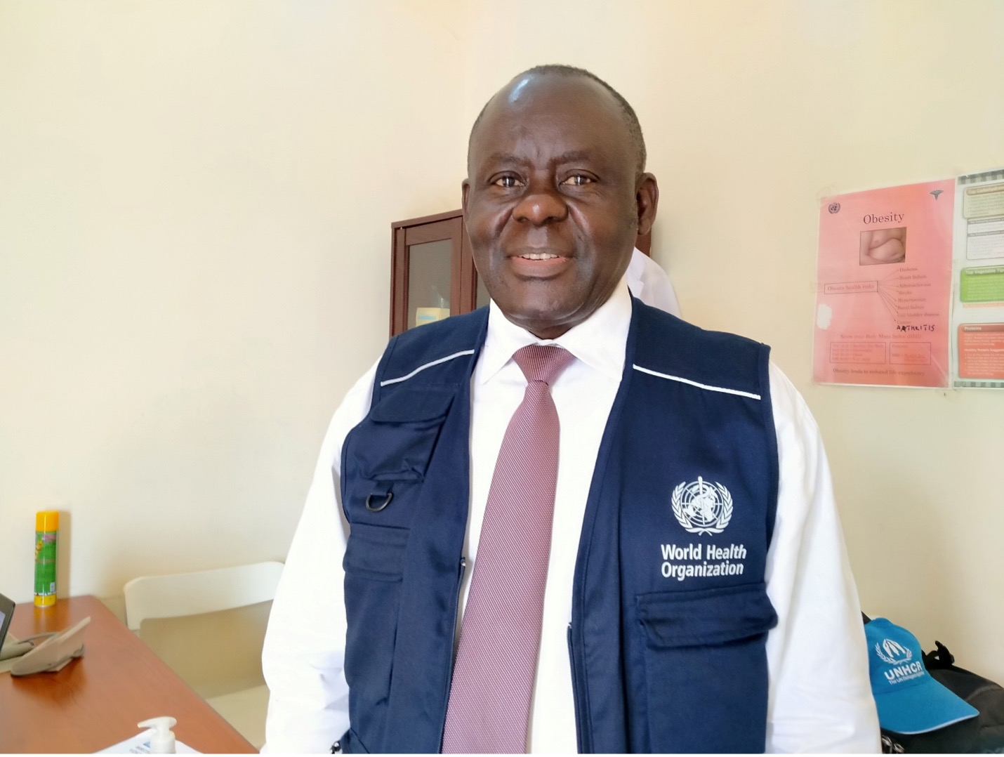 Dr. Timah Charlie Pascal Nyamsic, a 72-year-old International UNV Specialist from Cameroon.